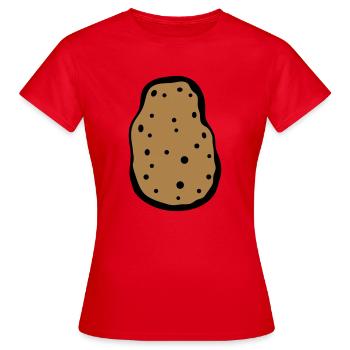 kartoffel essen lecker koch kueche gemuese schuerz - Frauen T-Shirt - Rot - Vorne - AI Model Female 172 dark (172cm)