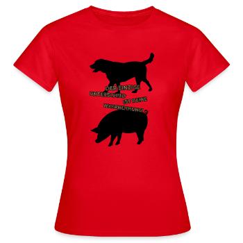 Der einzige Unterschied ist deine Wahrnehmung 4.0 - Frauen T-Shirt - Rot - Vorne - AI Model Female 172 dark (172cm)