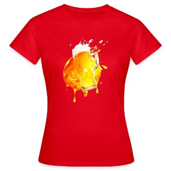 Hitze-Kämpfer 001 - Frauen T-Shirt - Rot - Vorne - AI Model Female 172 dark (172cm)