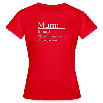 Divine Mum Design Uk - Women's T-Shirt - red - Front - AI Model Female 172 dark (172cm)