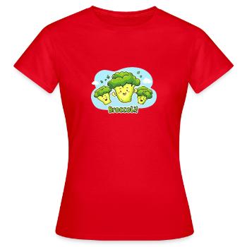 Brocoli - T-shirt Femme - rouge - Devant - AI Model Female 172 dark (172cm)
