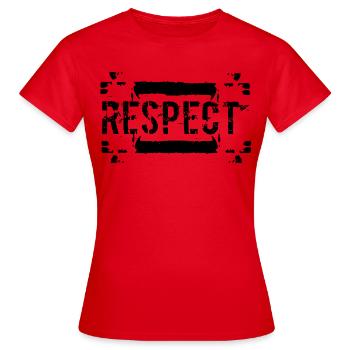 respect - T-shirt Femme - rouge - Devant - AI Model Female 172 dark (172cm)