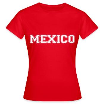 mexico - T-shirt Femme - rouge - Devant - AI Model Female 172 dark (172cm)