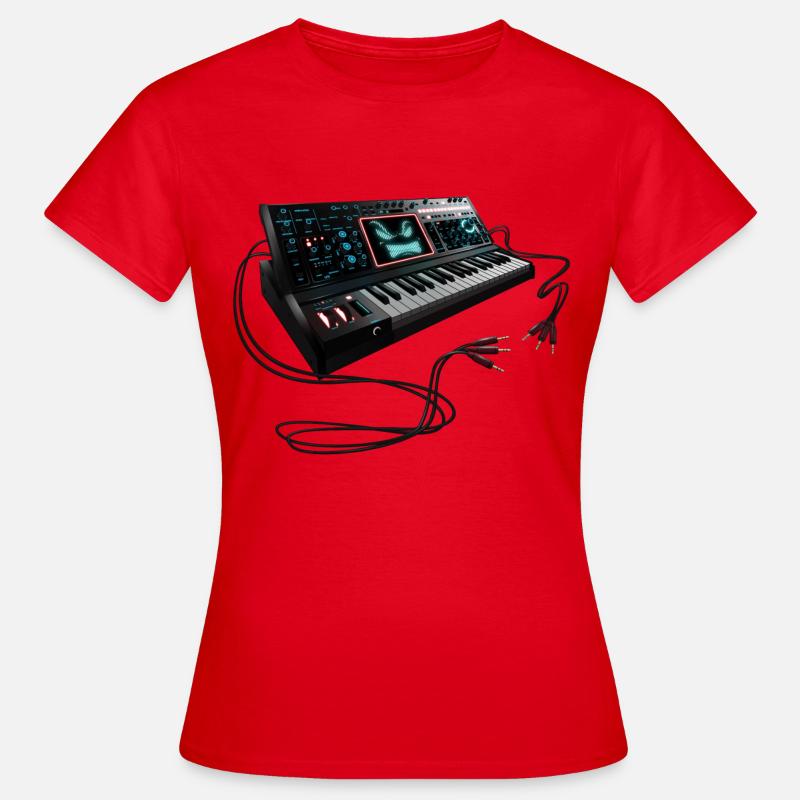 Synth Bot Coloured - Synthesiser - Women's T-Shirt - red