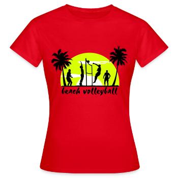 beach volleyball - Frauen T-Shirt - Rot - Vorne - AI Model Female 172 dark (172cm)