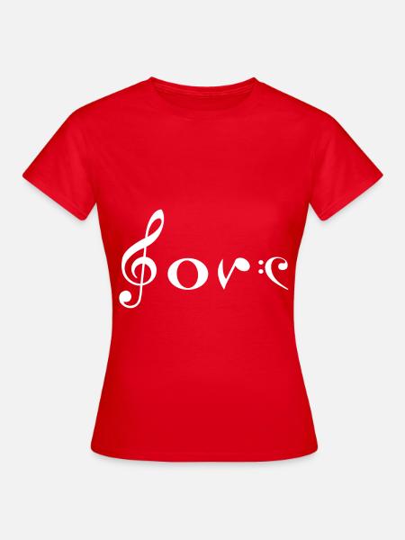 Love Musik Note - Frauen T-Shirt - Rot