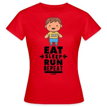 Enfant jogging course à pied sports de course - T-shirt Femme - rouge - Devant - AI Model Female 172 dark (172cm)