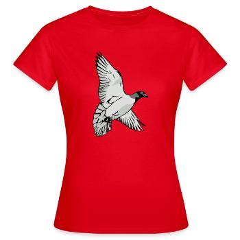 Pigeon - carrier pigeon - Women's T-Shirt - red - Front - AI Model Female 172 dark (172cm)