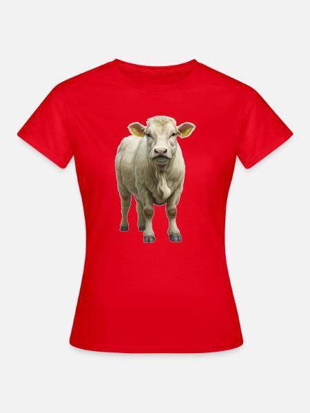 Bœuf Charolais - T-shirt Femme - rouge