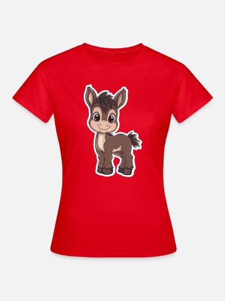 Esel - Frauen T-Shirt - Rot