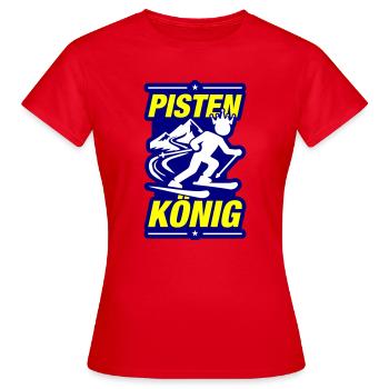 Pistes de ski de König - T-shirt Femme - rouge - Devant - AI Model Female 172 dark (172cm)