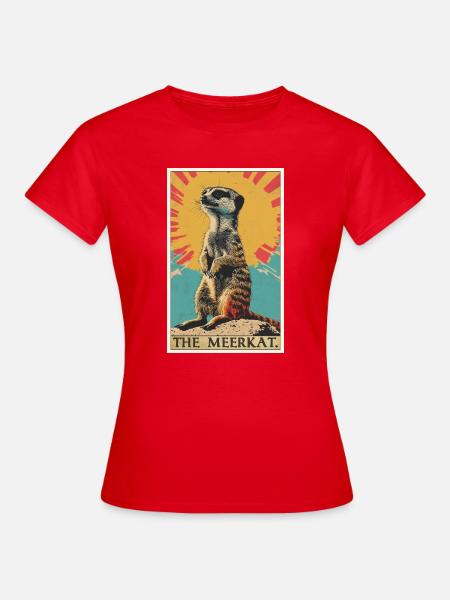 Meerkat Erdmännchen - Frauen T-Shirt - Rot