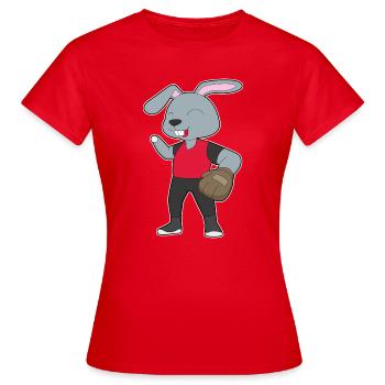 Gant de baseball Bunny - T-shirt Femme - rouge - Devant - AI Model Female 172 dark (172cm)