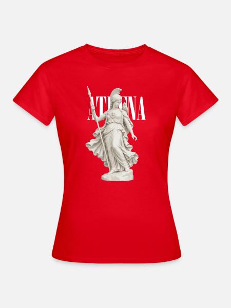 Athena, Göttin der Weisheit, - Frauen T-Shirt - Rot