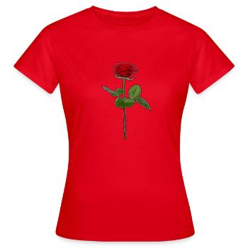 Rose rouge - T-shirt Femme - rouge - Devant - AI Model Female 172 dark (172cm)