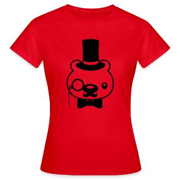 reicher teddybaer herr sir - Frauen T-Shirt - Rot - Vorne - AI Model Female 172 dark (172cm)