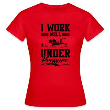 Diving under pressure - Women's T-Shirt - red - Front - AI Model Female 172 dark (172cm)