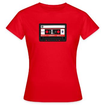 Kassette - Frauen T-Shirt - Rot - Vorne - AI Model Female 172 dark (172cm)