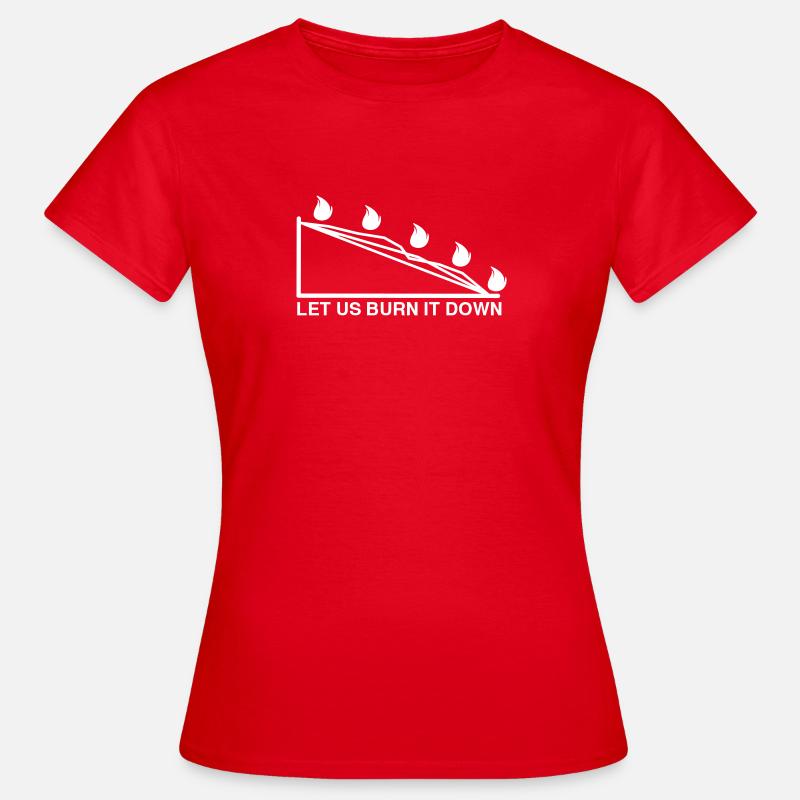 BURN DOWN CHART - Women's T-Shirt - red