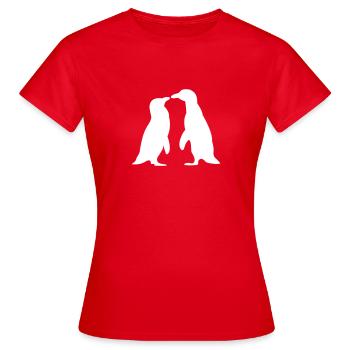Penguins in love - love each other penguins - - T-shirt Femme - rouge - Devant - AI Model Female 172 dark (172cm)