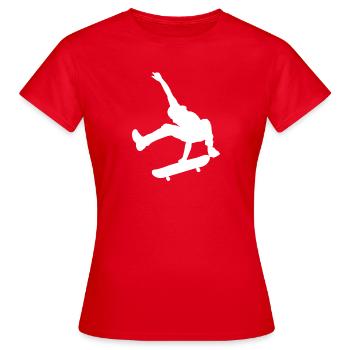 skate or die - Women's T-Shirt - red - Front - AI Model Female 172 dark (172cm)
