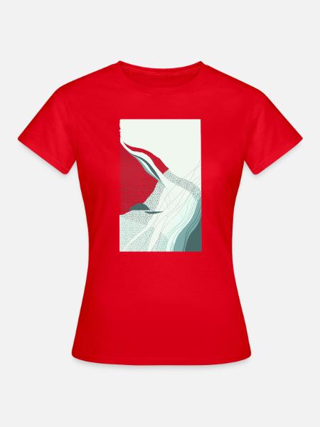 Fließende Strukturen - Frauen T-Shirt - Rot