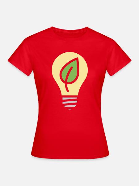 Glühbirne Umwelt Strom - Frauen T-Shirt - Rot