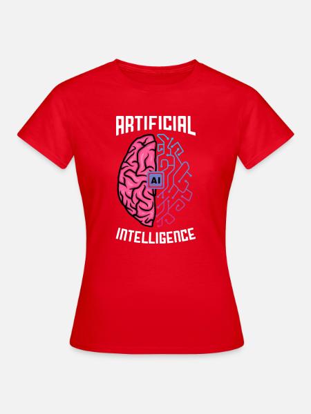 Artificial Intelligence Brain Tech Design - Frauen T-Shirt - Rot