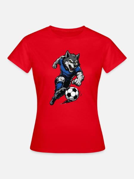 Wolfssturm Fußballdribbler - Frauen T-Shirt - Rot