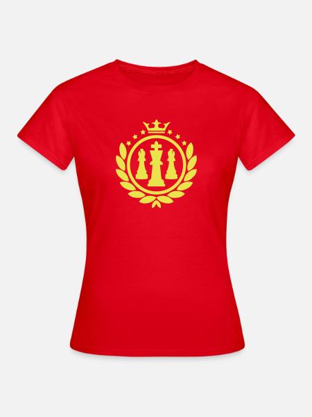 Lorbeerkranz (Schach) - Frauen T-Shirt - Rot