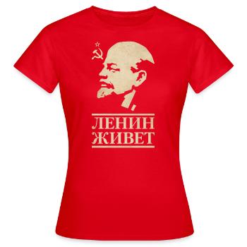 Lenin lebt - Frauen T-Shirt - Rot - Vorne - AI Model Female 172 dark (172cm)