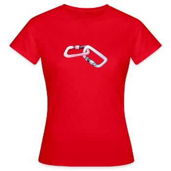 Mousquetons, mousquetons - T-shirt Femme - rouge - Devant - AI Model Female 172 dark (172cm)