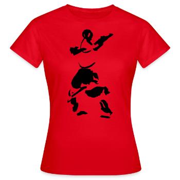 Taïchi - T-shirt Femme - rouge - Devant - AI Model Female 172 dark (172cm)