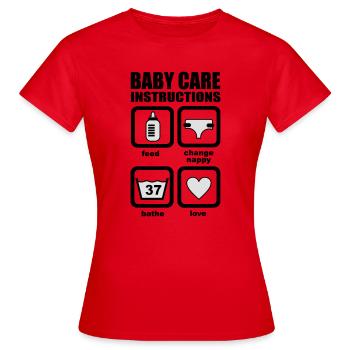 baby - Women's T-Shirt - red - Front - AI Model Female 172 dark (172cm)