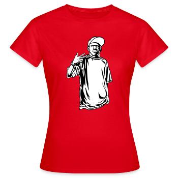 Rappeur gangster - T-shirt Femme - rouge - Devant - AI Model Female 172 dark (172cm)