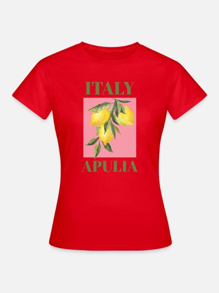 Italien Apulien Urlaub Strand Zitronen Apulien - Frauen T-Shirt - Rot