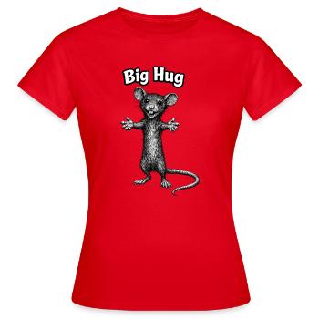 Big Hug Rat - Women's T-Shirt - red - Front - AI Model Female 172 dark (172cm)