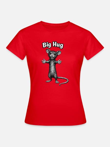 Maus Umarmung - Frauen T-Shirt - Rot