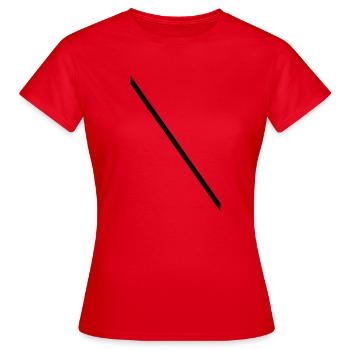 Minimale-Diagonale - Frauen T-Shirt - Rot - Vorne - AI Model Female 172 dark (172cm)