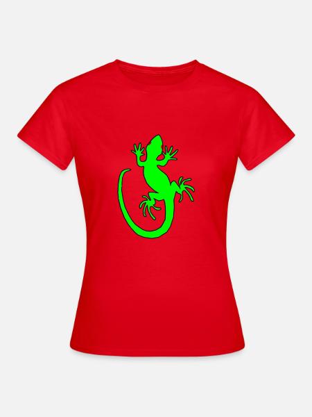 Neon Gecko - Frauen T-Shirt - Rot