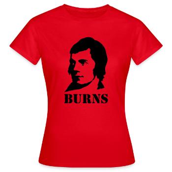 Robert Burns - Scottish Bard - Women's T-Shirt - red - Front - AI Model Female 172 dark (172cm)