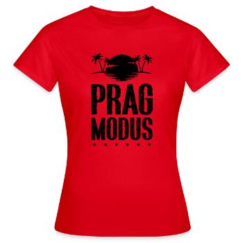 Prag Modus - Frauen T-Shirt - Rot - Vorne - AI Model Female 172 dark (172cm)