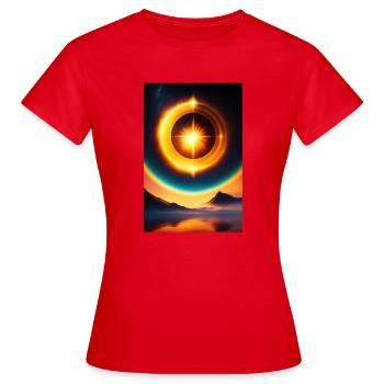 Spirit Portal - Frauen T-Shirt - Rot - Vorne - AI Model Female 172 dark (172cm)