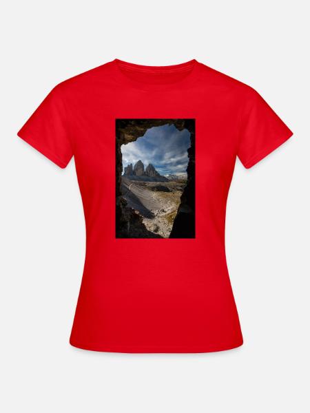 Drei Zinnen - Frauen T-Shirt - Rot