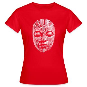 Maske - Frauen T-Shirt - Rot - Vorne - AI Model Female 172 dark (172cm)
