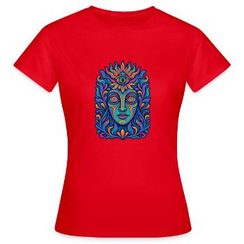 Tête Inca Coloré - T-shirt Femme - rouge - Devant - AI Model Female 172 dark (172cm)