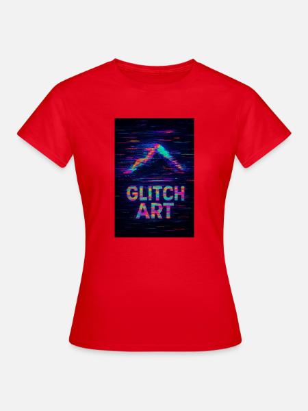 Glitch Art - Frauen T-Shirt - Rot