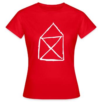Haus vom Nikolaus - Frauen T-Shirt - Rot - Vorne - AI Model Female 172 dark (172cm)