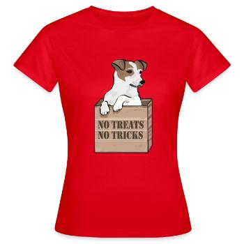 Jack Russell No behandelt keine Tricks - Frauen T-Shirt - Rot - Vorne - AI Model Female 172 dark (172cm)