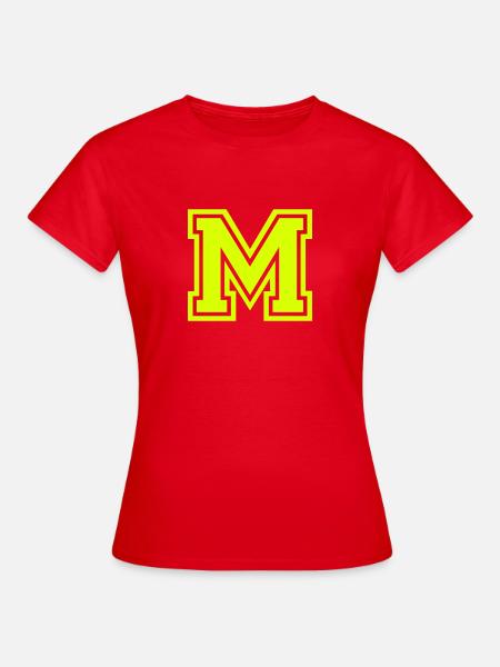 Buchstabe M - Frauen T-Shirt - Rot